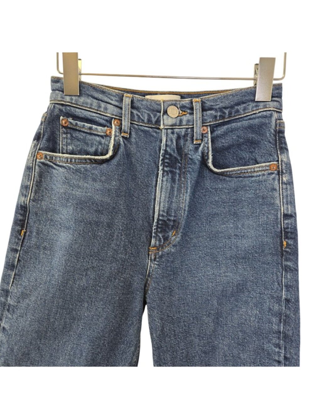 Agolde High Rise Stovepipe Jeans Size 24 - Picture 4 of 8